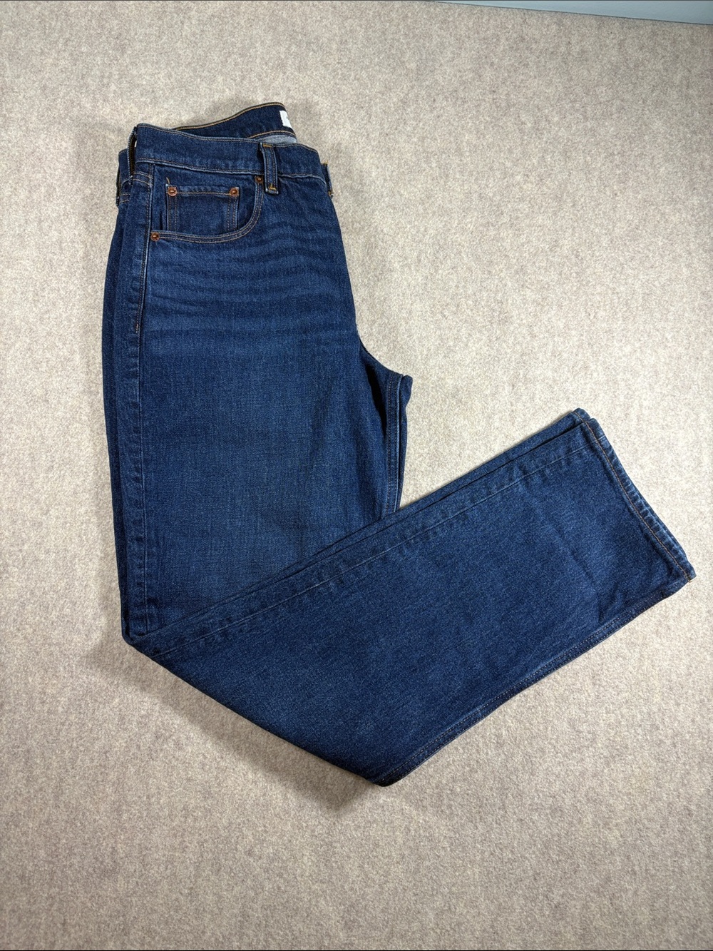 Abercrombie Curve Love Mid Rise 90s Straight Jeans Dark Wash 28 Regular EUC